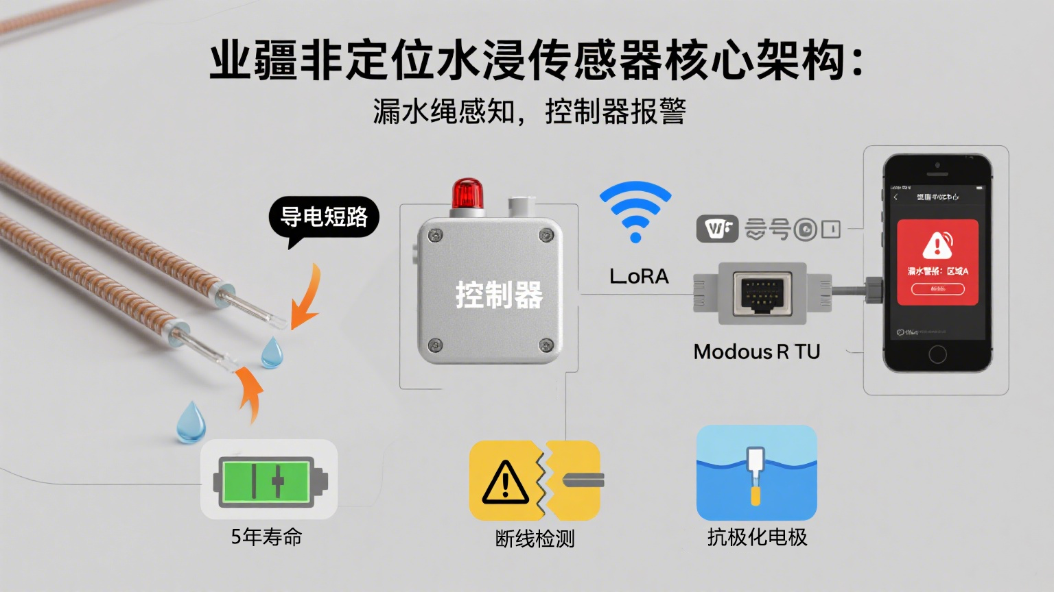 快速感知，全域守護：業(yè)疆智能非定位水浸傳感器
